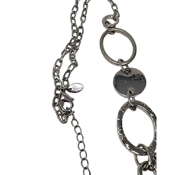 Lia Sophia "Commotion" Stunning Long, Shiny Silver Women's Necklace (38" - 41") - Picture 5 of 9